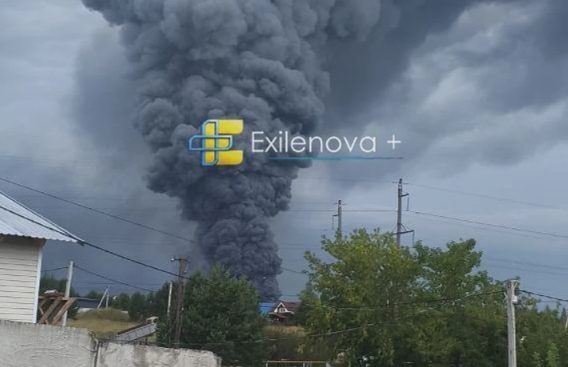 Fire at a Wildberries warehouse in Sarapul after a drone attack