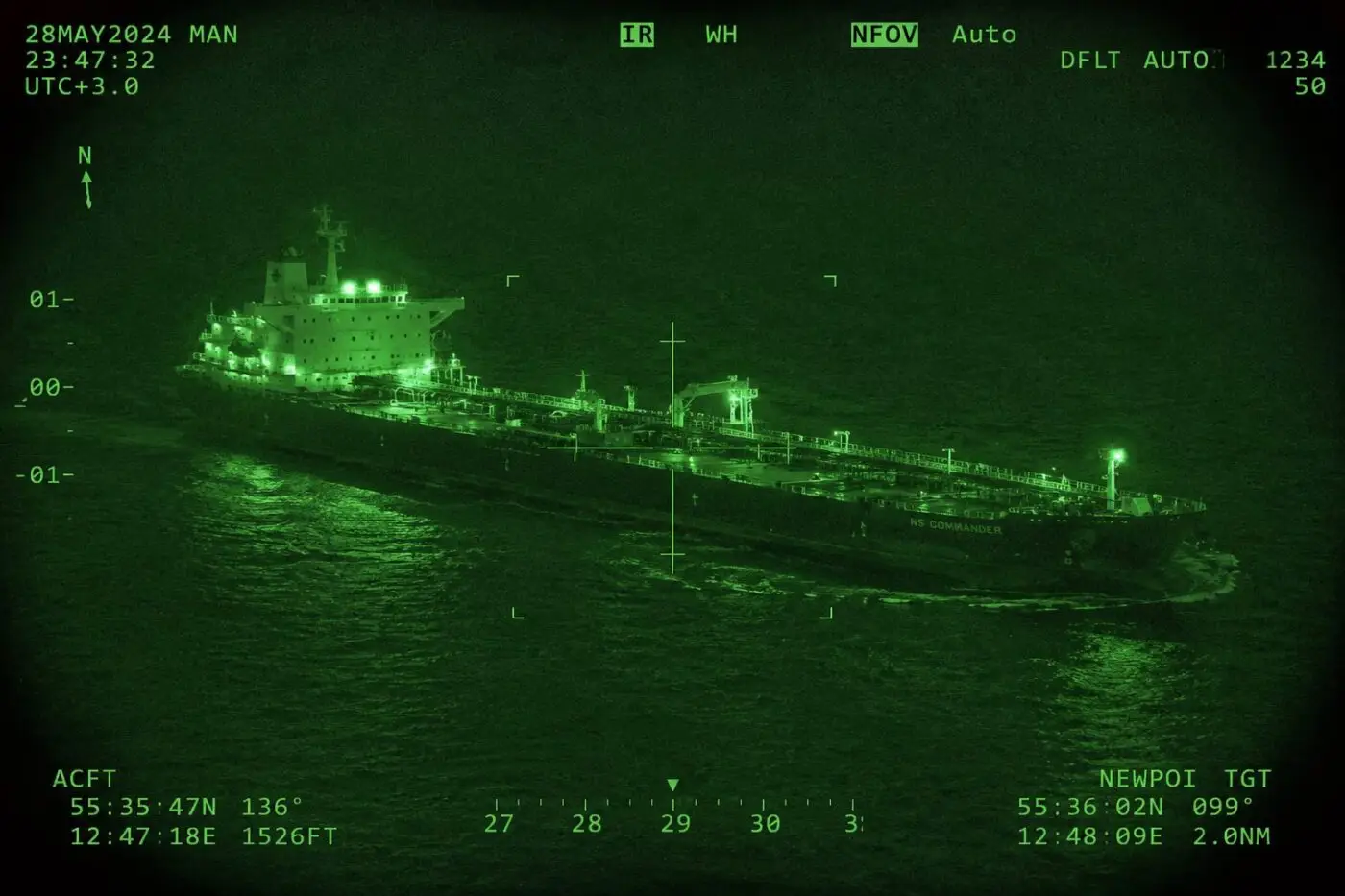 Illustration of Russian shadow fleet vessels operating near the Kerch Strait during Ukraine's Operation MoLoChKa.